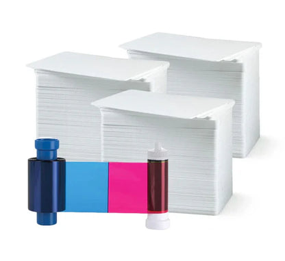 Genuine YMCKO Full-Color Ribbon, 100 Prints, for VX100 ID Card Printer