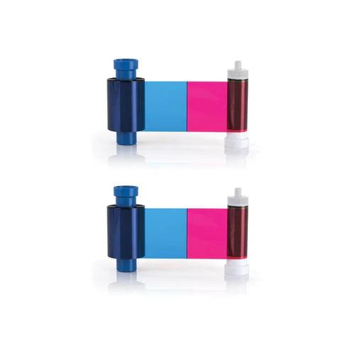 Genuine YMCKO Full-Color Ribbon, 100 Prints, for VX100 ID Card Printer